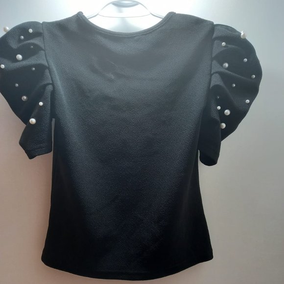 Black Beaded Blouse - Picture 2 of 3